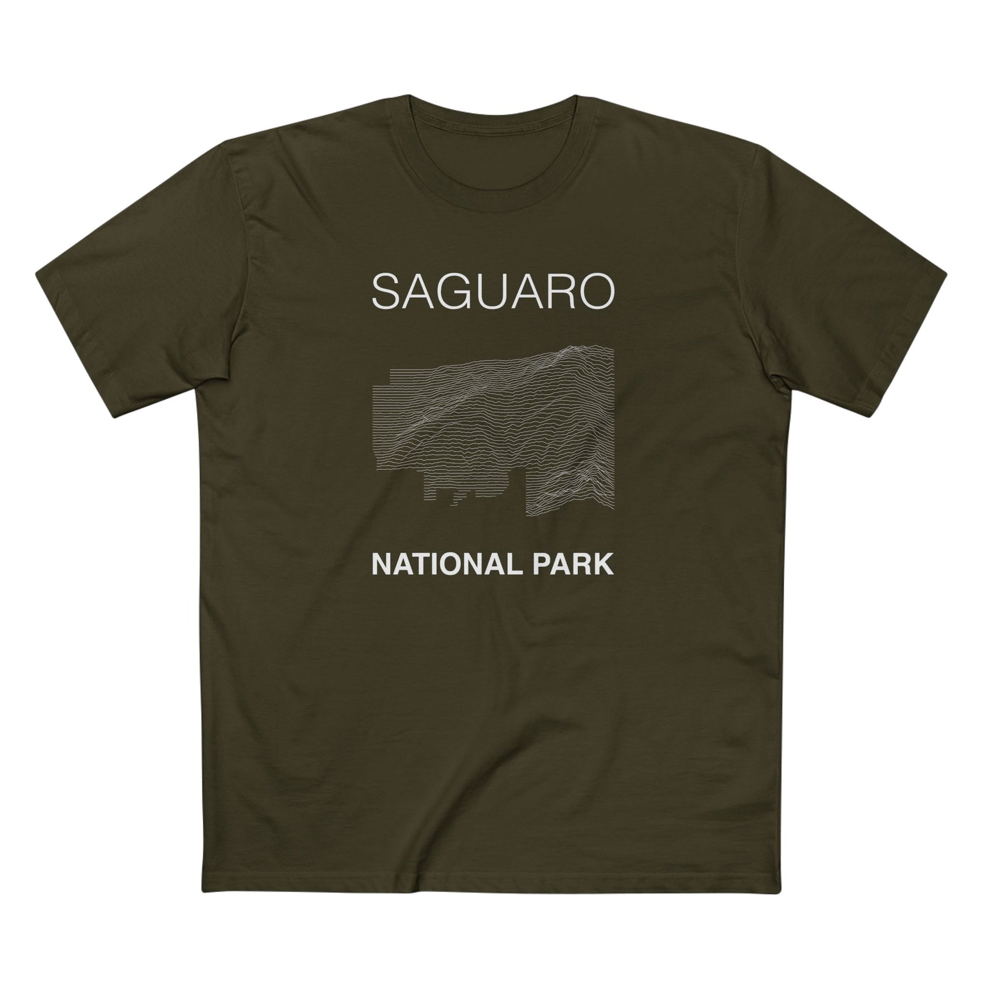 Saguaro National Park T-Shirt Lines in Army