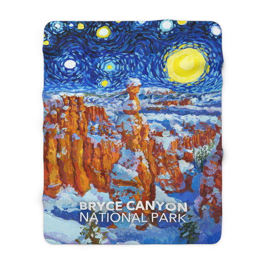 Bryce Canyon National Park Sherpa Blanket - The Starry Night