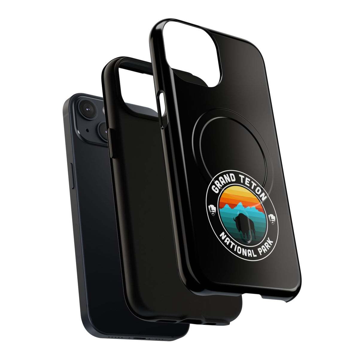 Grand Teton National Park iPhone Case with MagSafe - Round Emblem Design