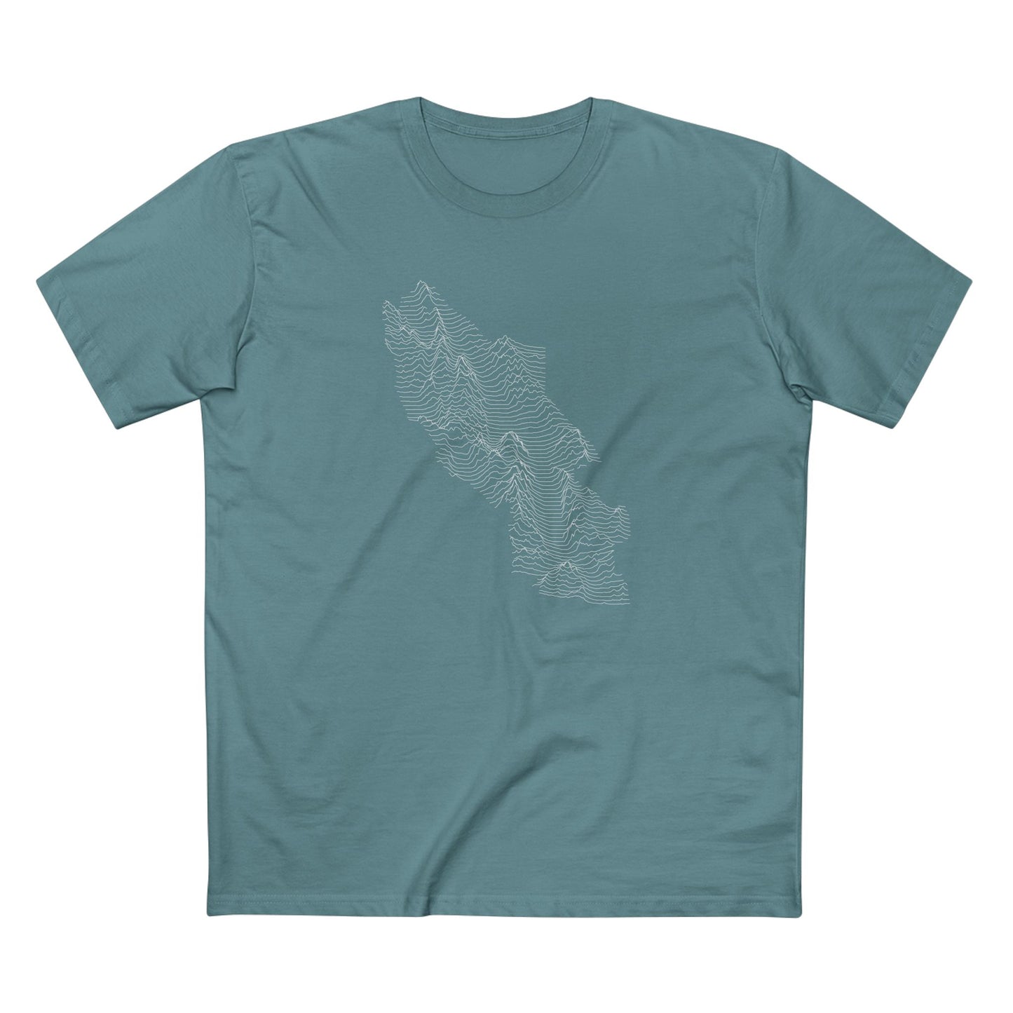 Death Valley National Park T-Shirt - Topographical Lines in Slate Blue