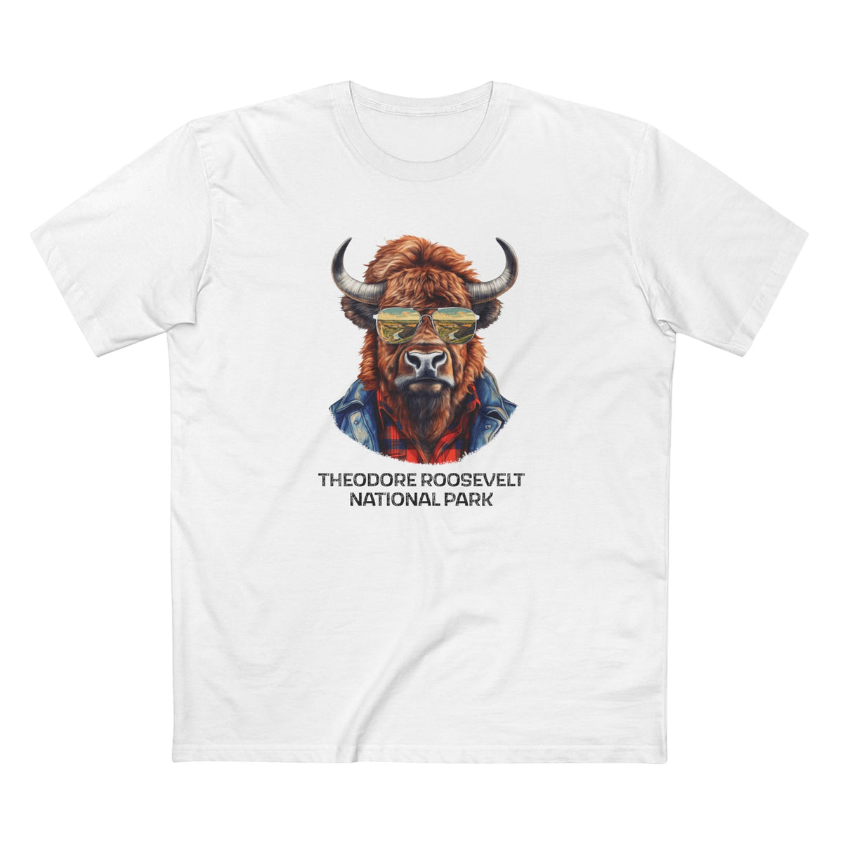 Theodore Roosevelt National Park T-Shirt - Bison in White
