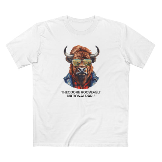 Theodore Roosevelt National Park T-Shirt - Bison in White
