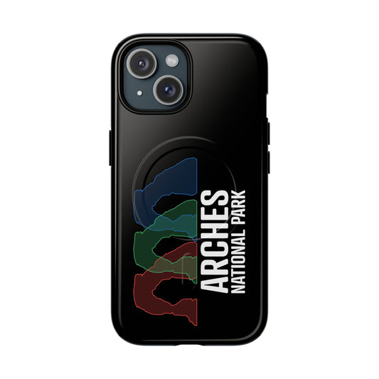 Arches National Park iPhone Case with MagSafe - Delicate Arch Histogram Design