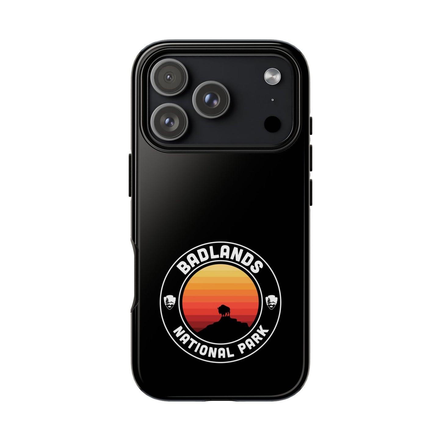 Badlands National Park Phone Case - Round Emblem Design