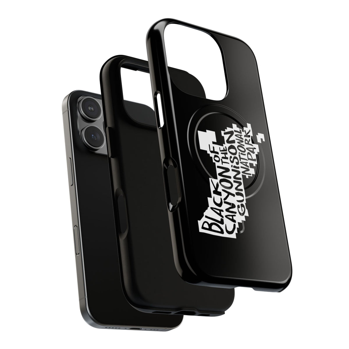 Black Canyon of the Gunnison National Park iPhone Case with MagSafe - Map Design