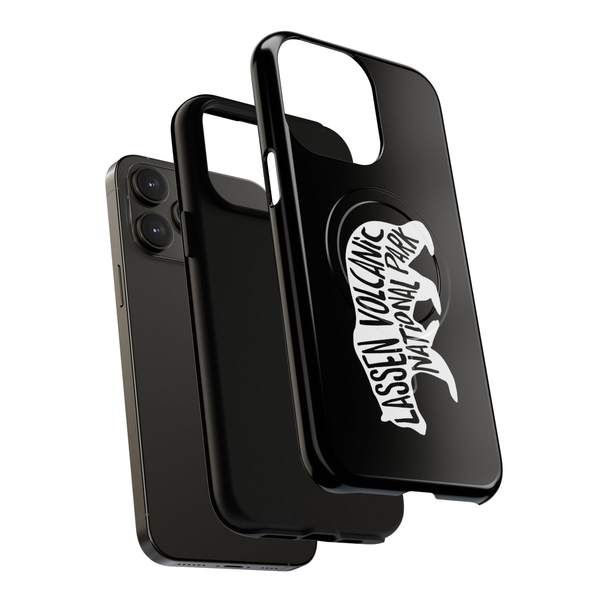 Lassen Volcanic National Park iPhone Case with MagSafe - Black Bear Design