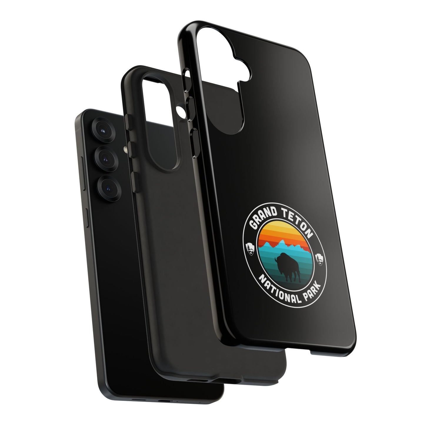 Grand Teton National Park Phone Case - Round Emblem Design