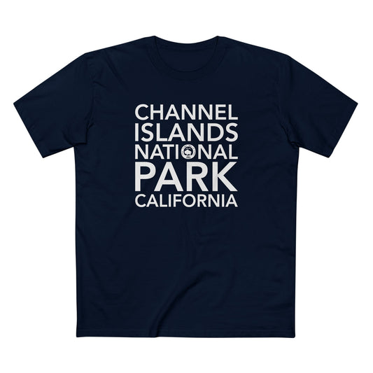 Channel Islands National Park T-Shirt Block Text in Navy