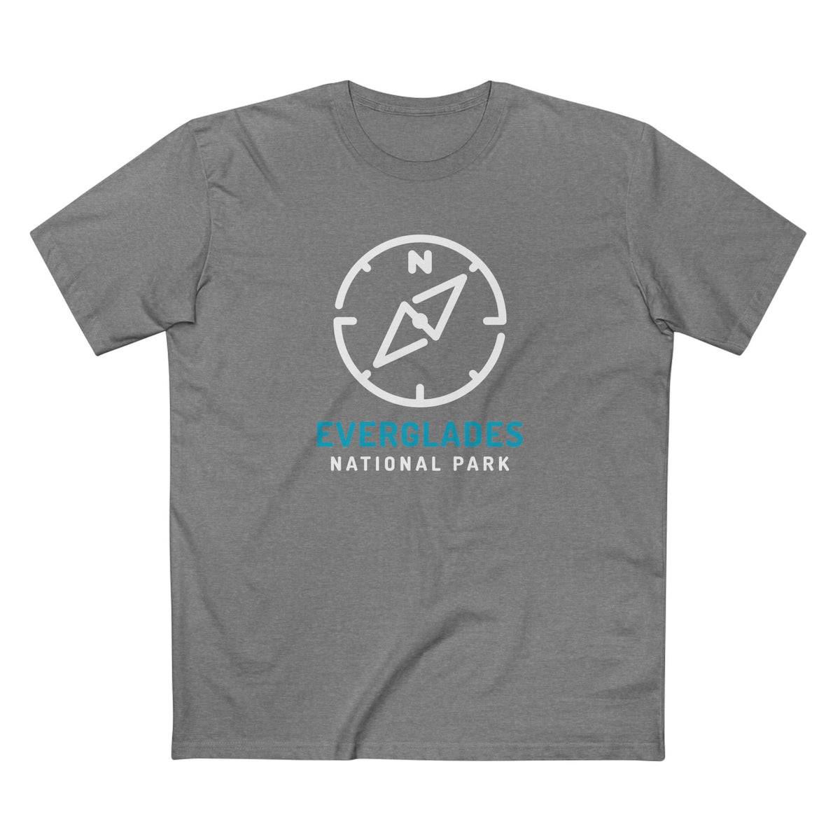 Everglades National Park T-Shirt Compass Design in Athletic Heather