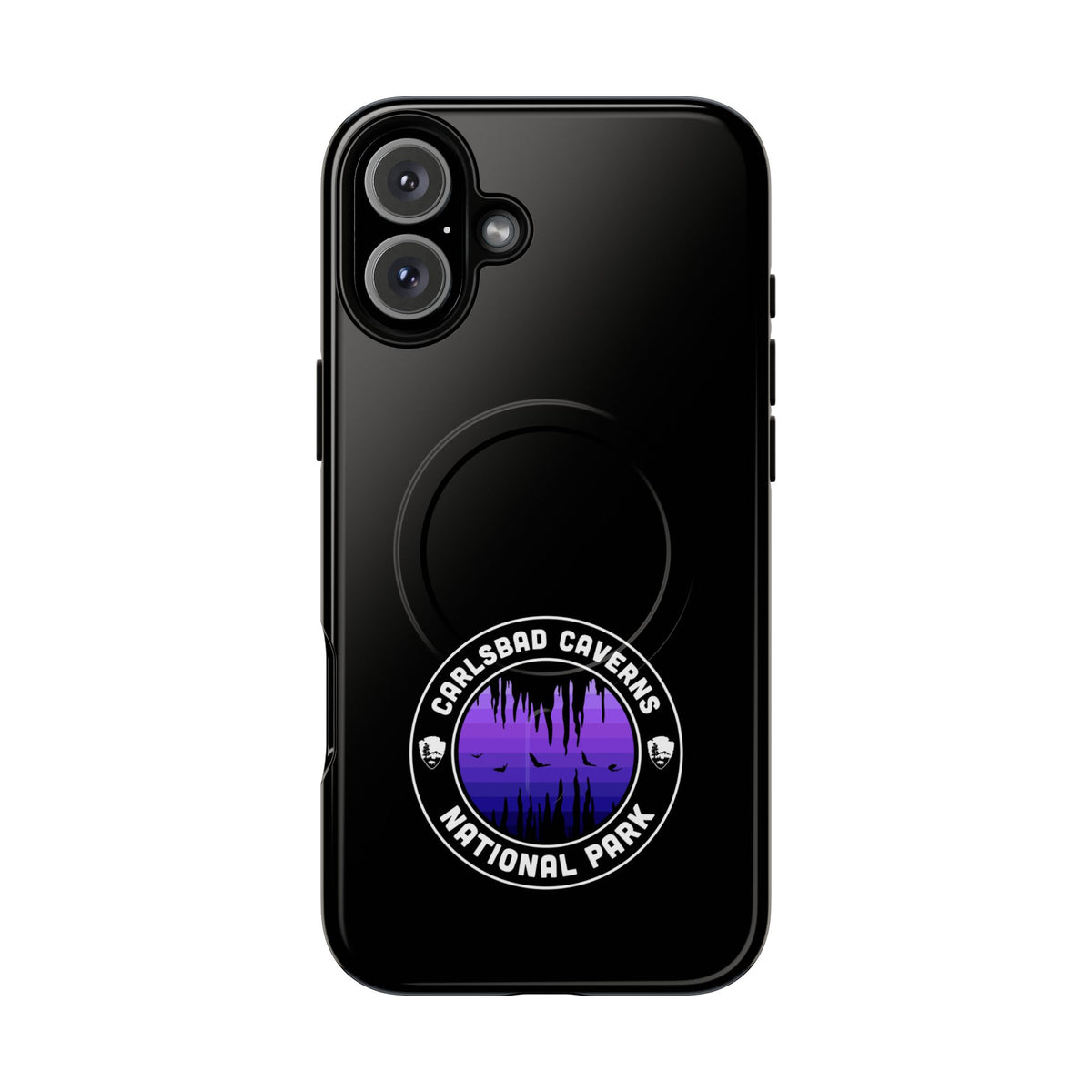 Carlsbad Caverns National Park iPhone Case with MagSafe - Round Emblem Design