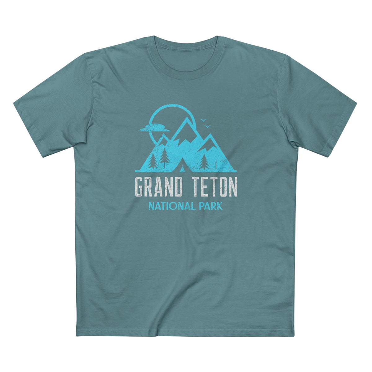 Grand Teton National Park T-Shirt Stamp in Slate Blue