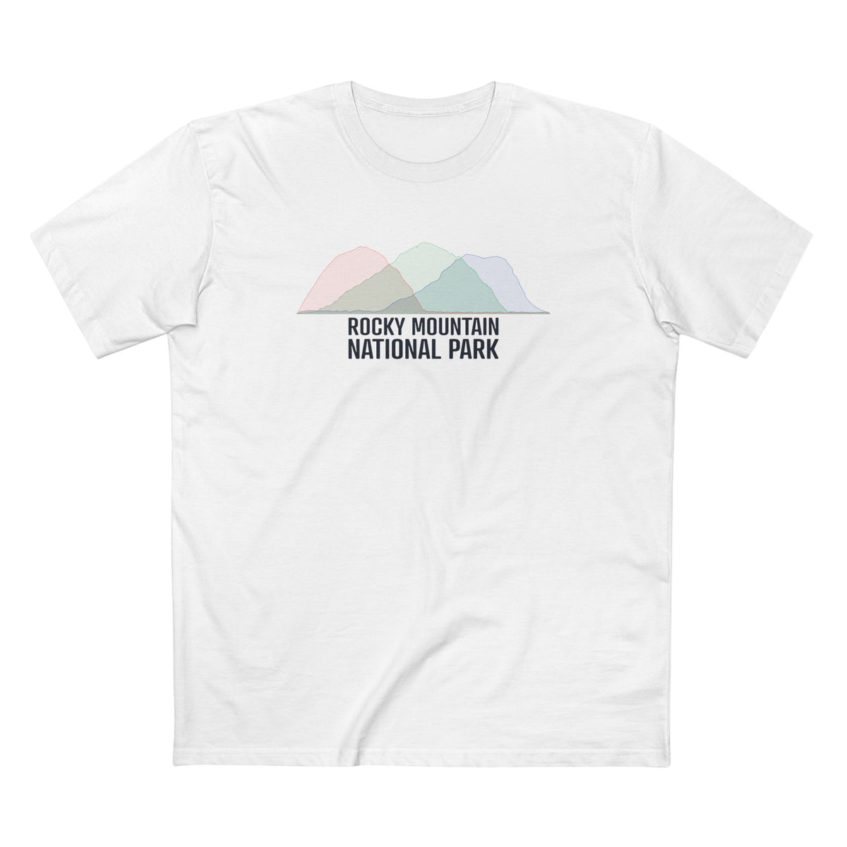 Rocky Mountain National Park T-Shirt - Histogram Design in White
