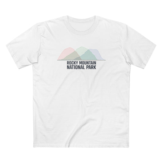 Rocky Mountain National Park T-Shirt - Histogram Design in White