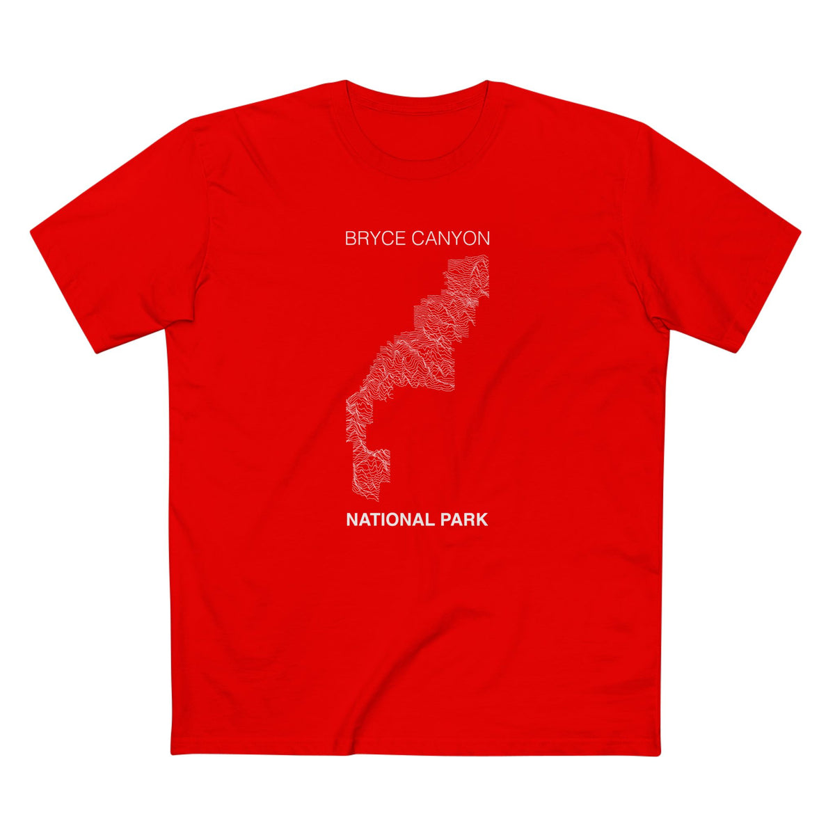 Bryce Canyon National Park T-Shirt Lines in Red