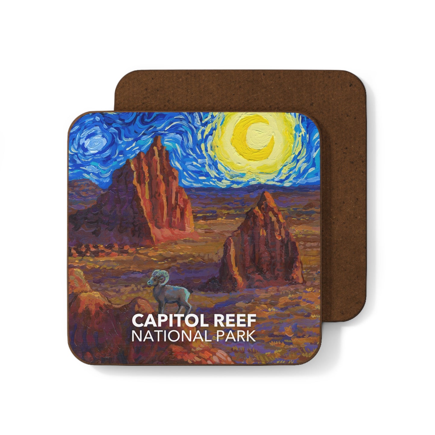 Capitol Reef National Park Coaster - The Starry Night