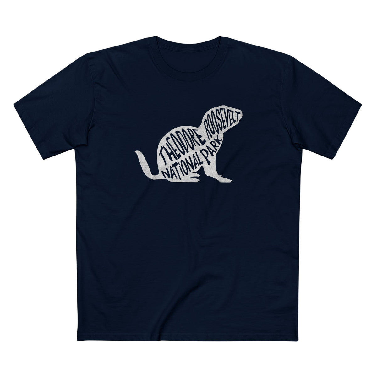 Theodore Roosevelt National Park T-Shirt - Prairie Dog in Navy