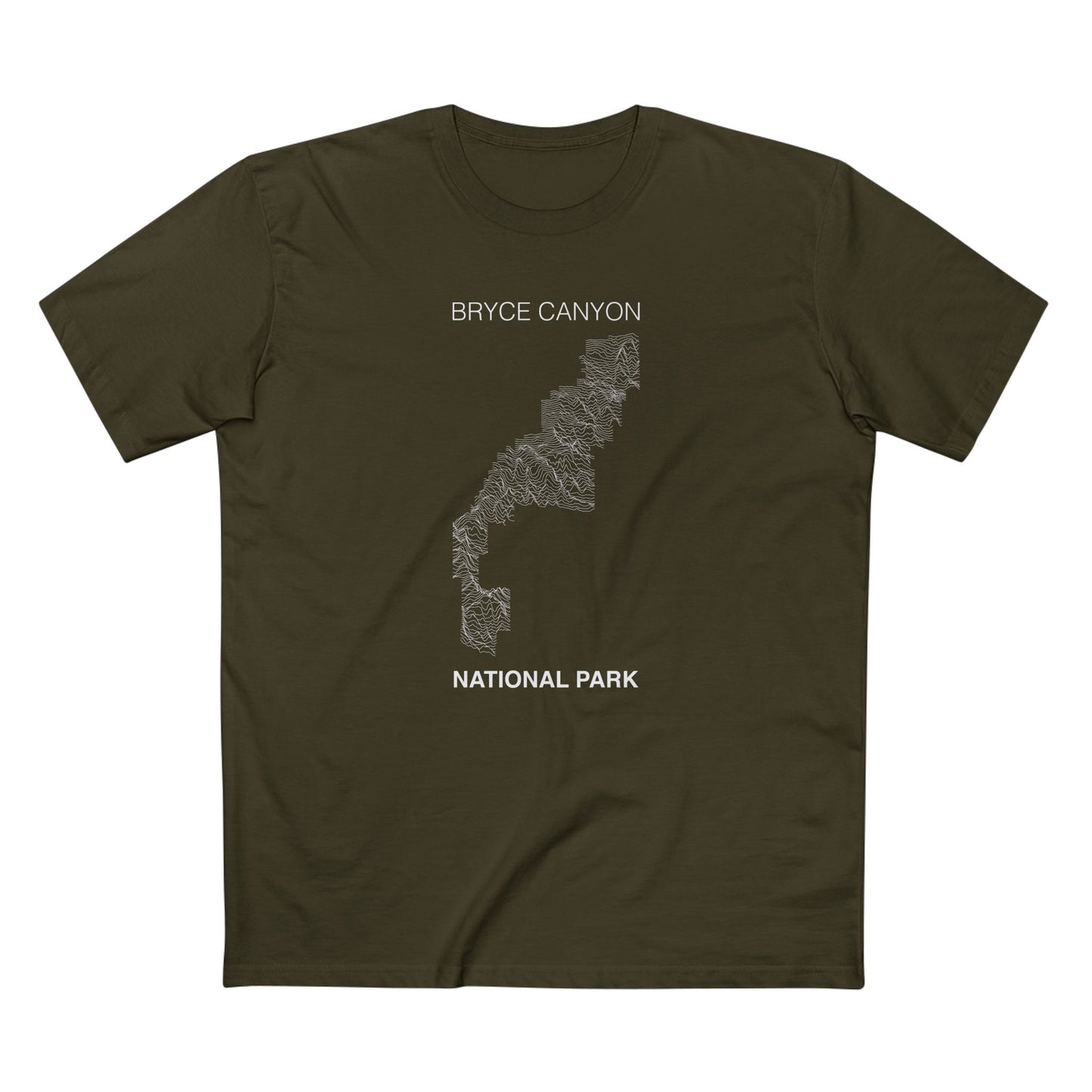 Bryce Canyon National Park T-Shirt Lines in Army
