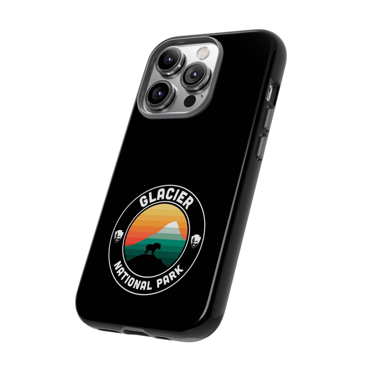 Glacier National Park Phone Case - Round Emblem Design