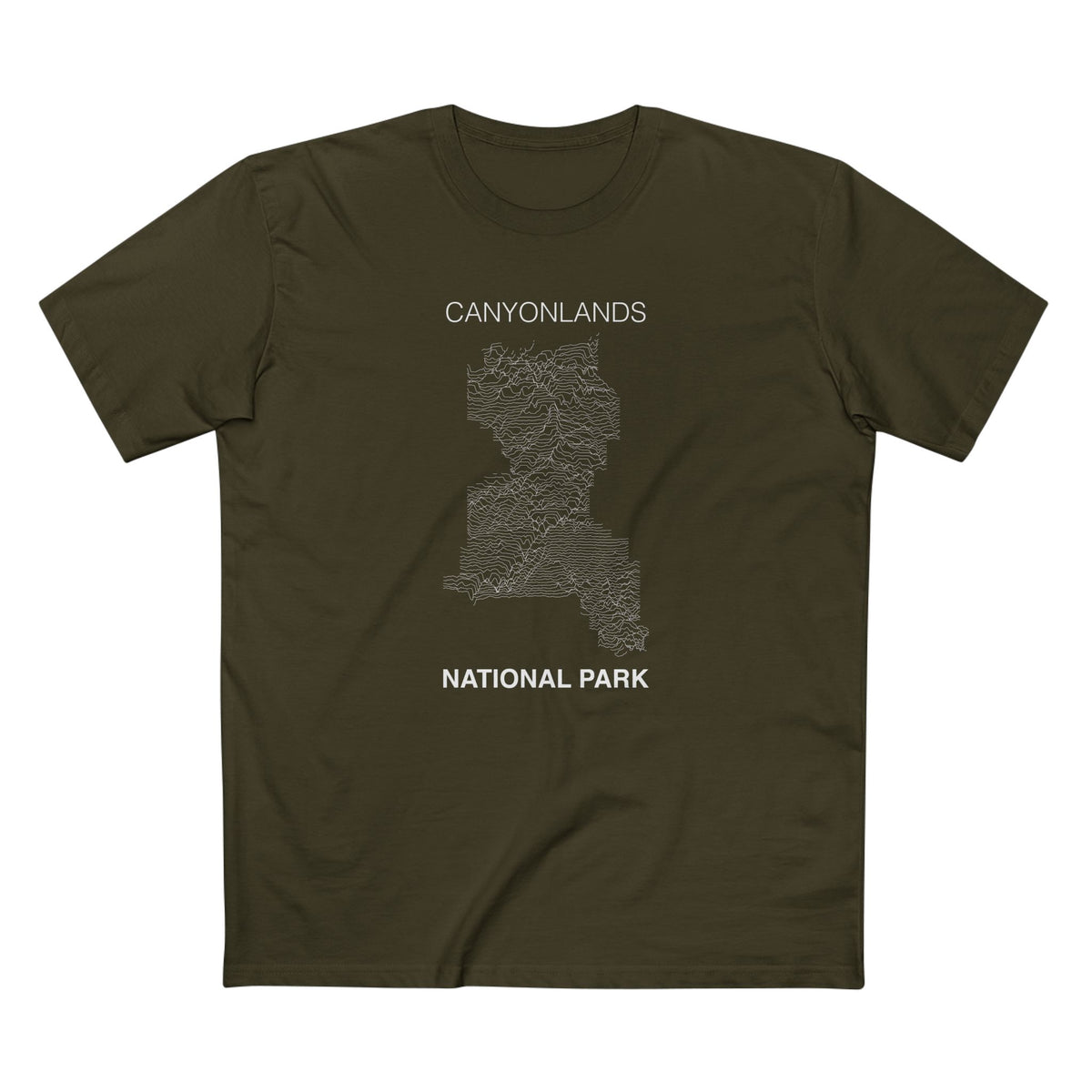 Canyonlands National Park T-Shirt Lines in Army