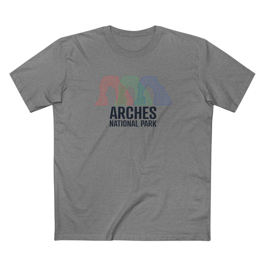 Arches National Park T-Shirt - Histogram Design in Athletic Heather
