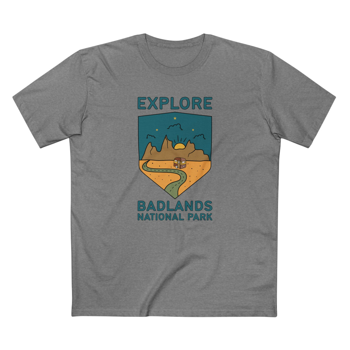 Badlands National Park T-Shirt - Explore Badlands in Athletic Heather