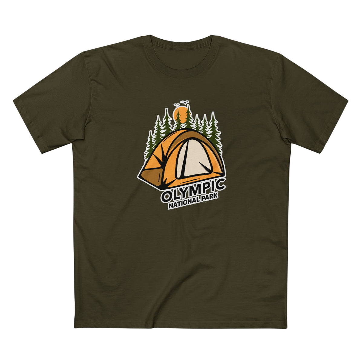 Olympic National Park T-Shirt - Camping in Army