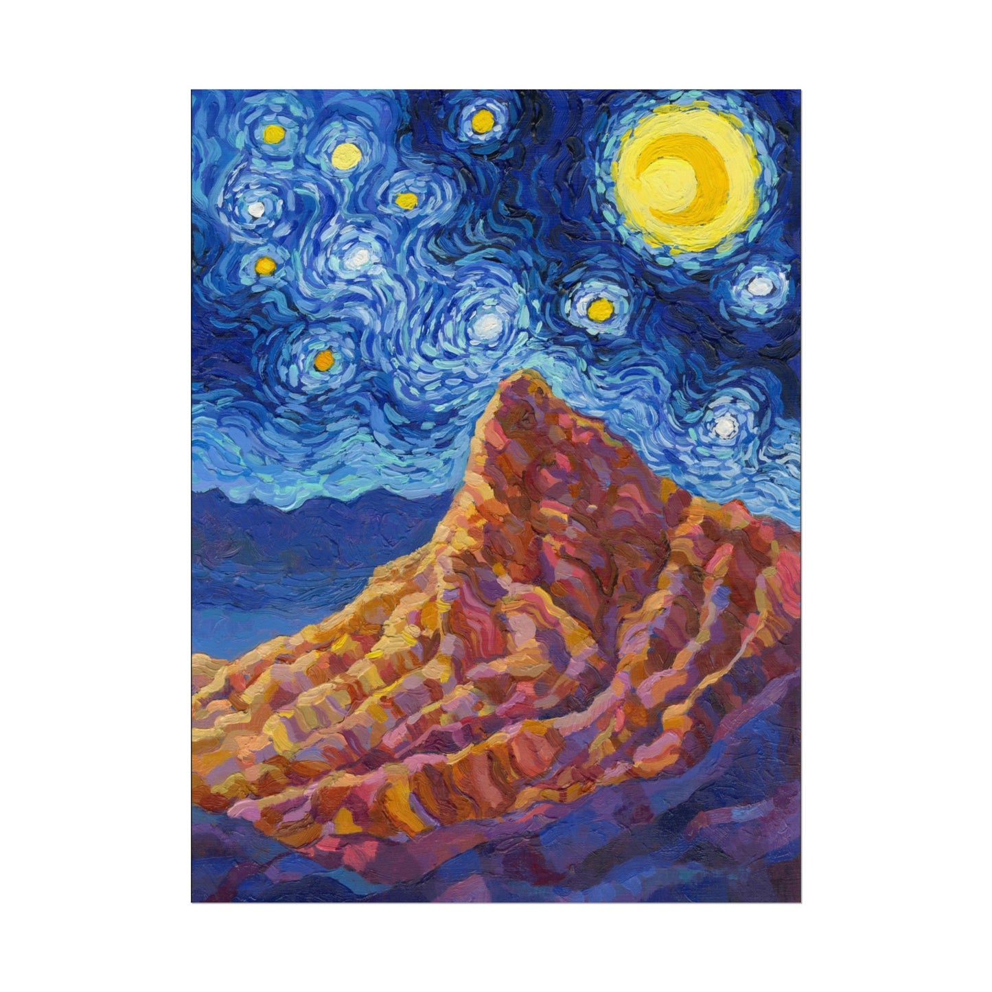 Death Valley National Park Park Starry Night Poster - Premium Textured Paper