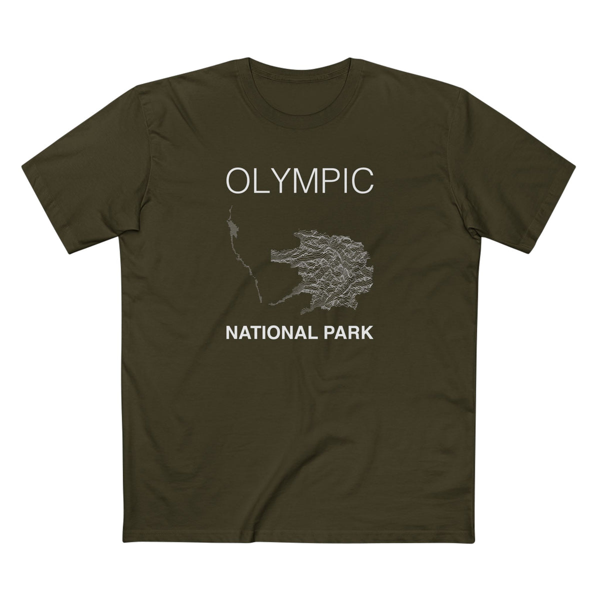 Olympic National Park T-Shirt Lines in Army