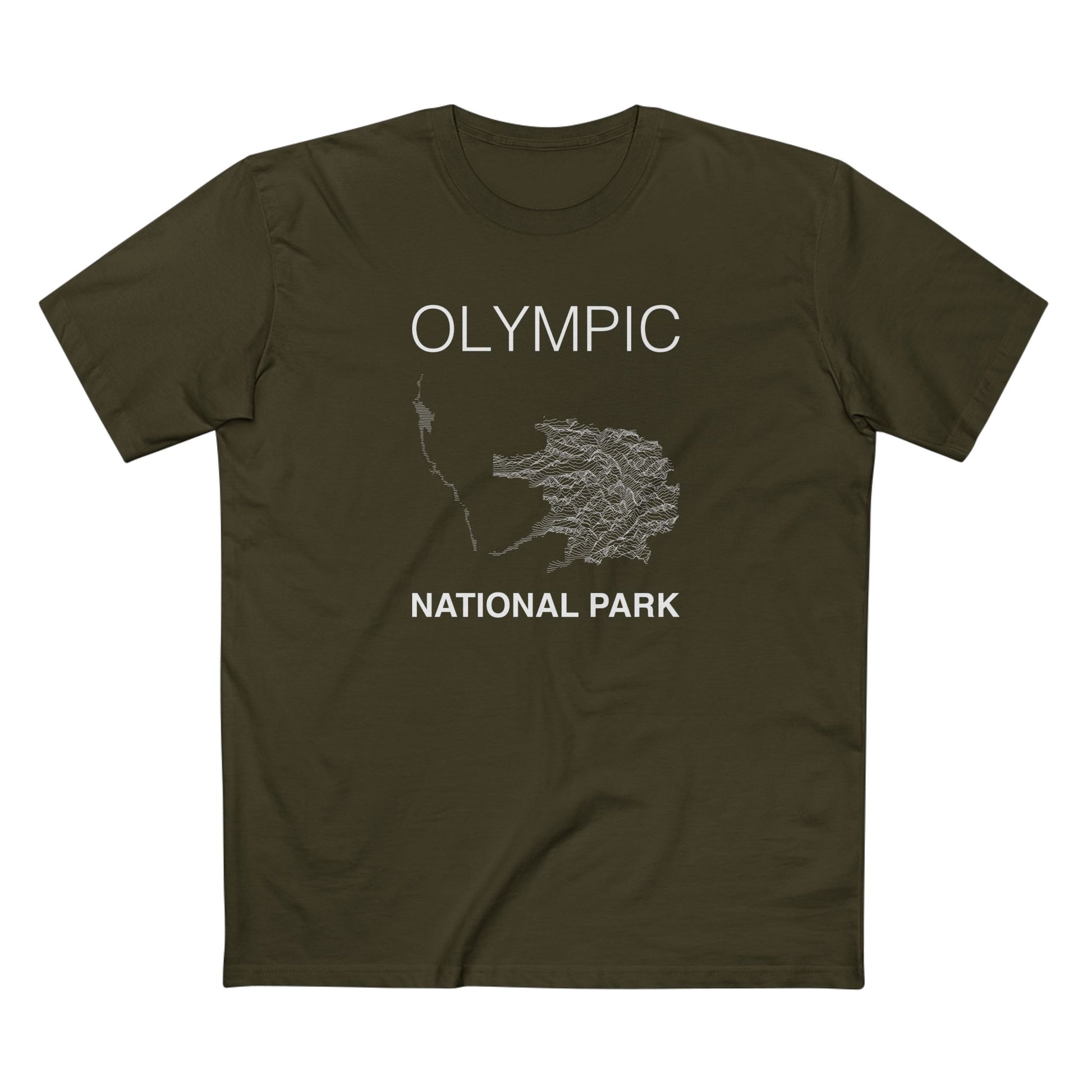 Olympic National Park T-Shirt Lines in Army