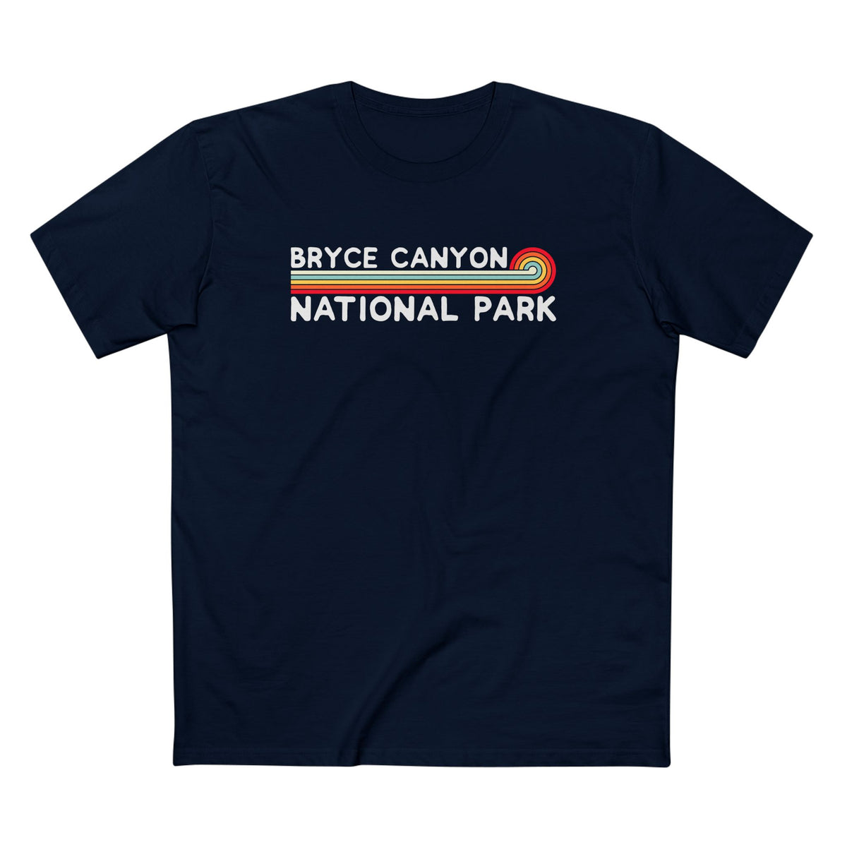 Bryce Canyon National Park T-Shirt - Vintage Stretched Sunrise in Navy