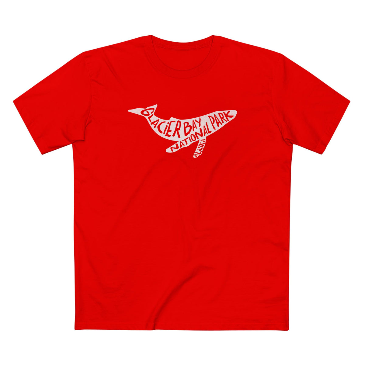 Glacier Bay National Park T-Shirt - Humpback Whale in Red