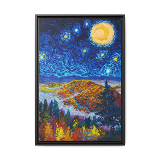 Great Smoky Mountains National Park Fall Colors Framed Canvas - The Starry Night