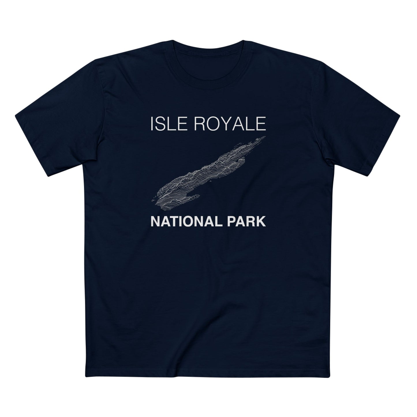 Isle Royale National Park T-Shirt Lines in Navy