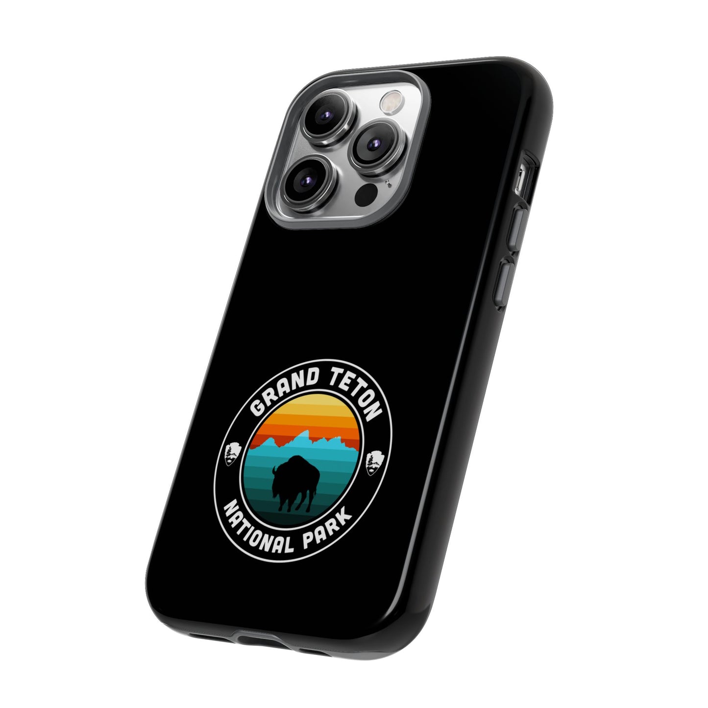 Grand Teton National Park Phone Case - Round Emblem Design