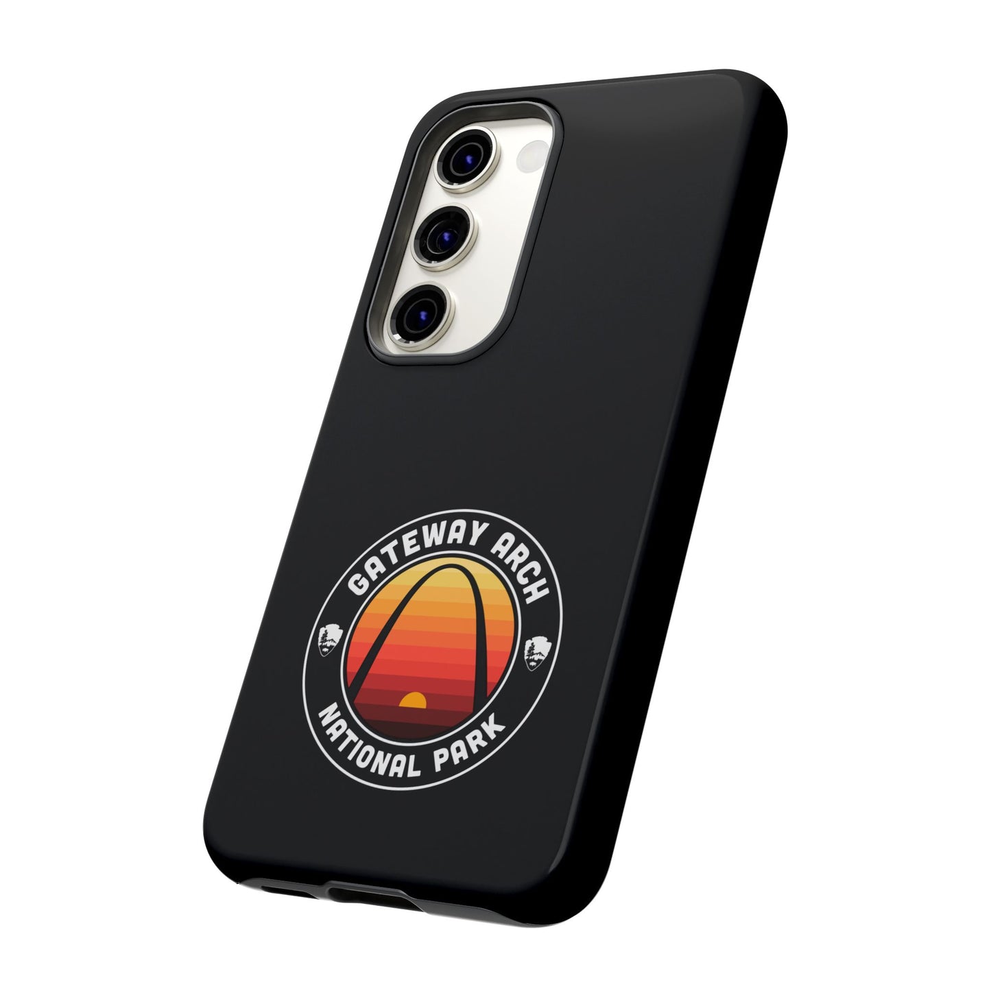 Gateway Arch National Park Phone Case - Round Emblem Design
