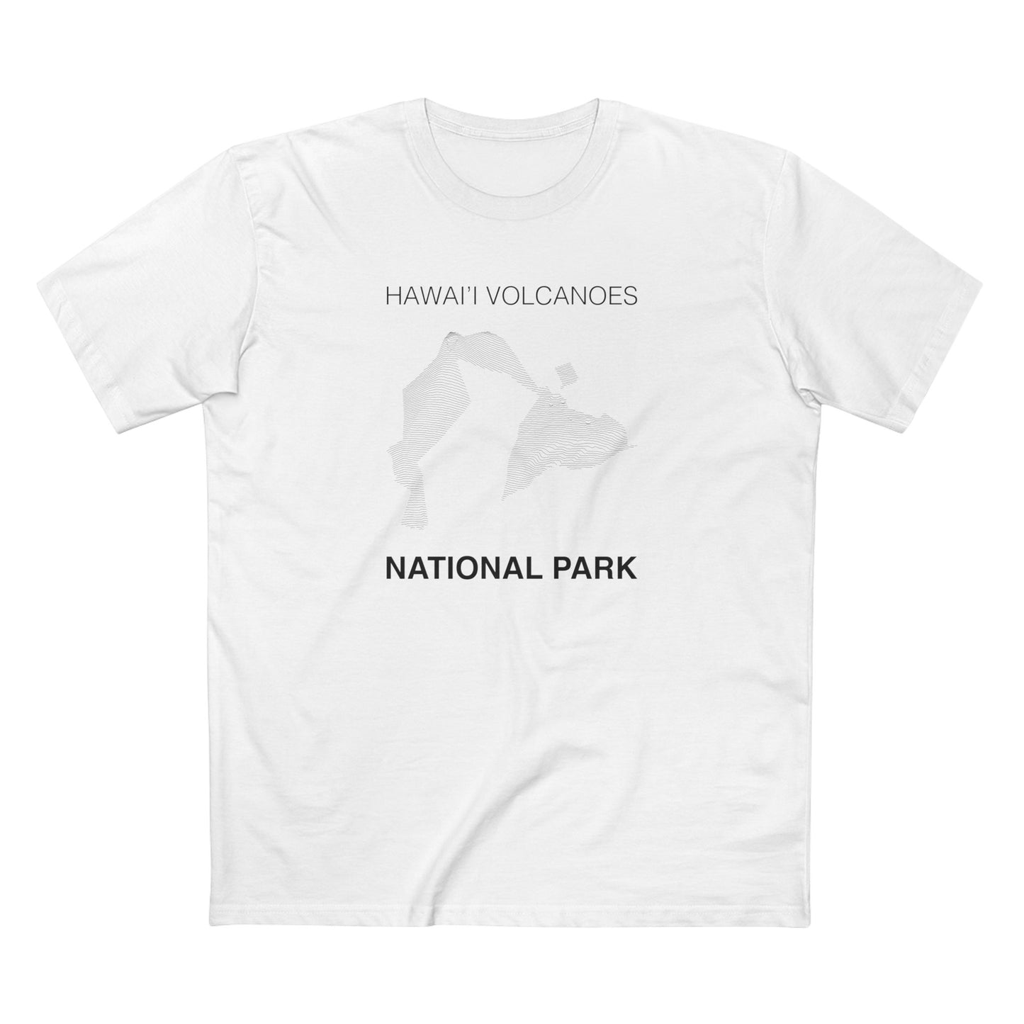 Hawai'i Volcanoes National Park T-Shirt Lines in White