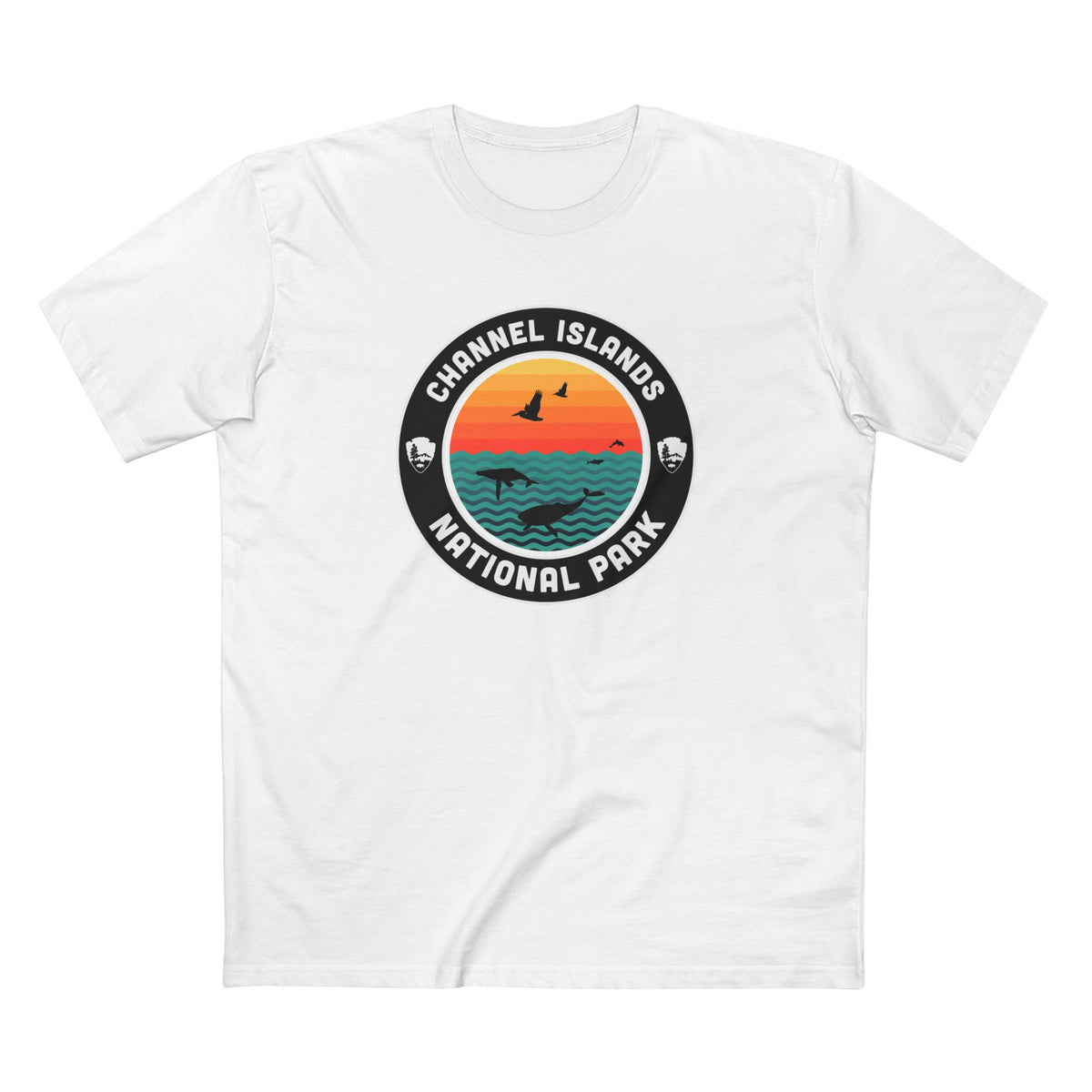 Channel Islands National Park - Round Badge Design in White