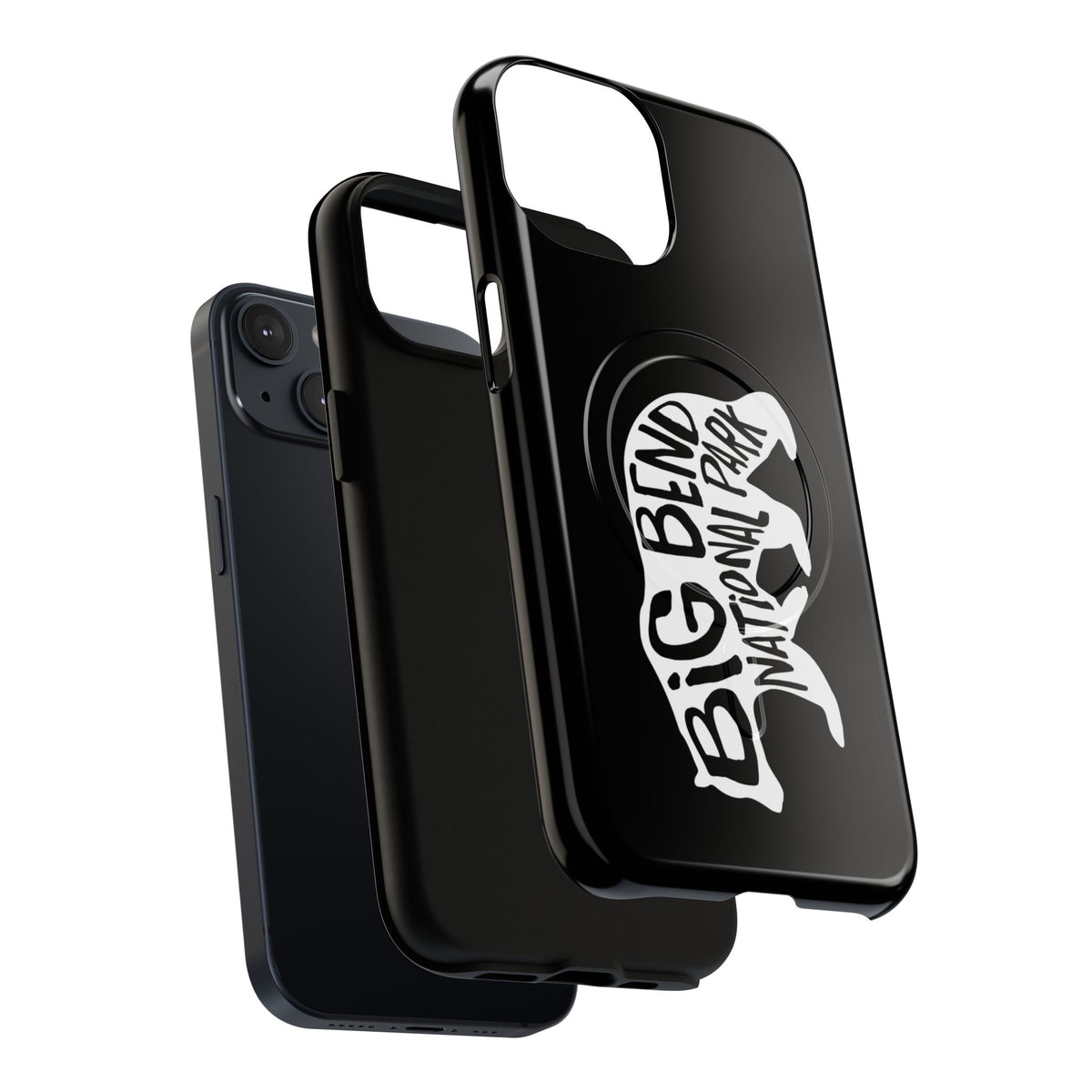 Big Bend National Park iPhone Case with MagSafe - Black Bear Design