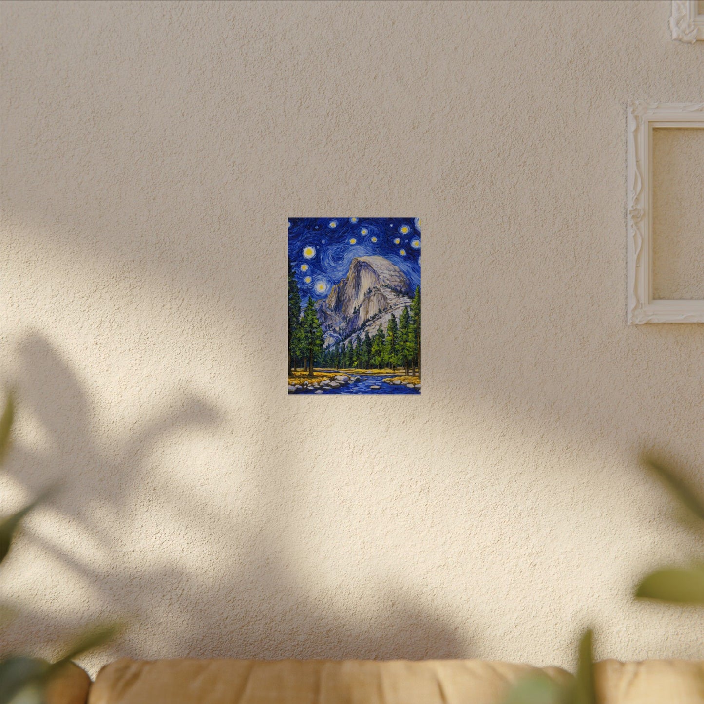 Yosemite National Park Starry Night Poster - Premium Textured Paper