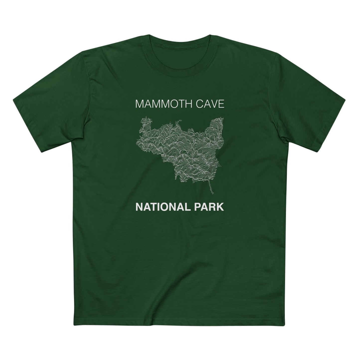 Mammoth Cave National Park T-Shirt Lines in Forest Green