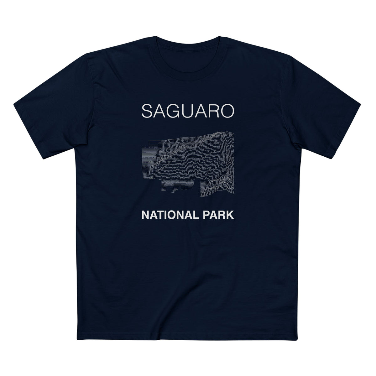 Saguaro National Park T-Shirt Lines in Navy