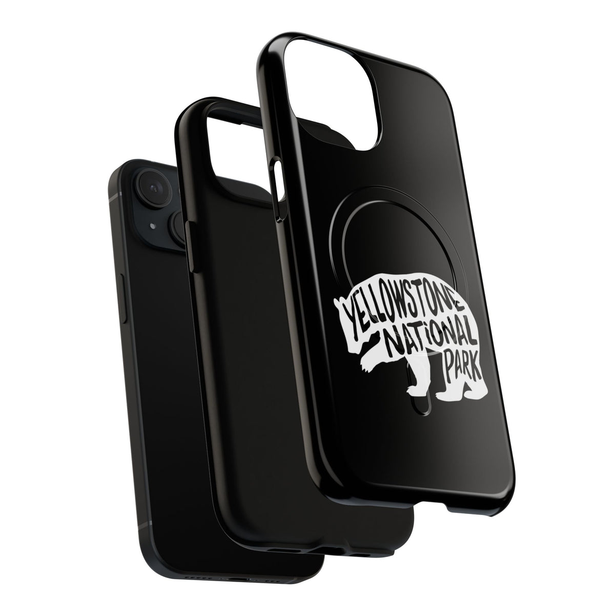 Yellowstone National Park iPhone Case with MagSafe - Grizzly Bear Design