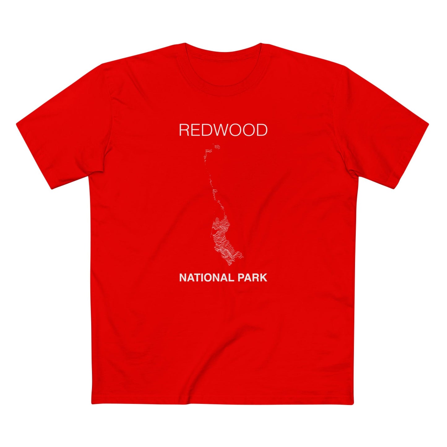 Redwood National Park T-Shirt Lines in Red