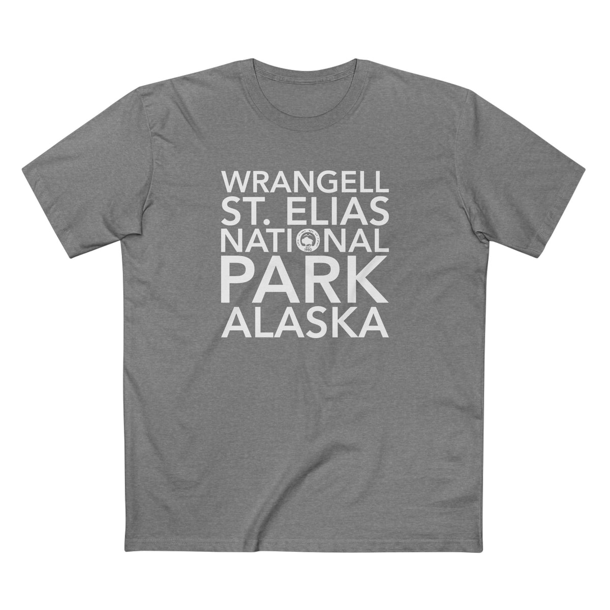 Wrangell St. Elias National Park T-Shirt Block Text in Athletic Heather