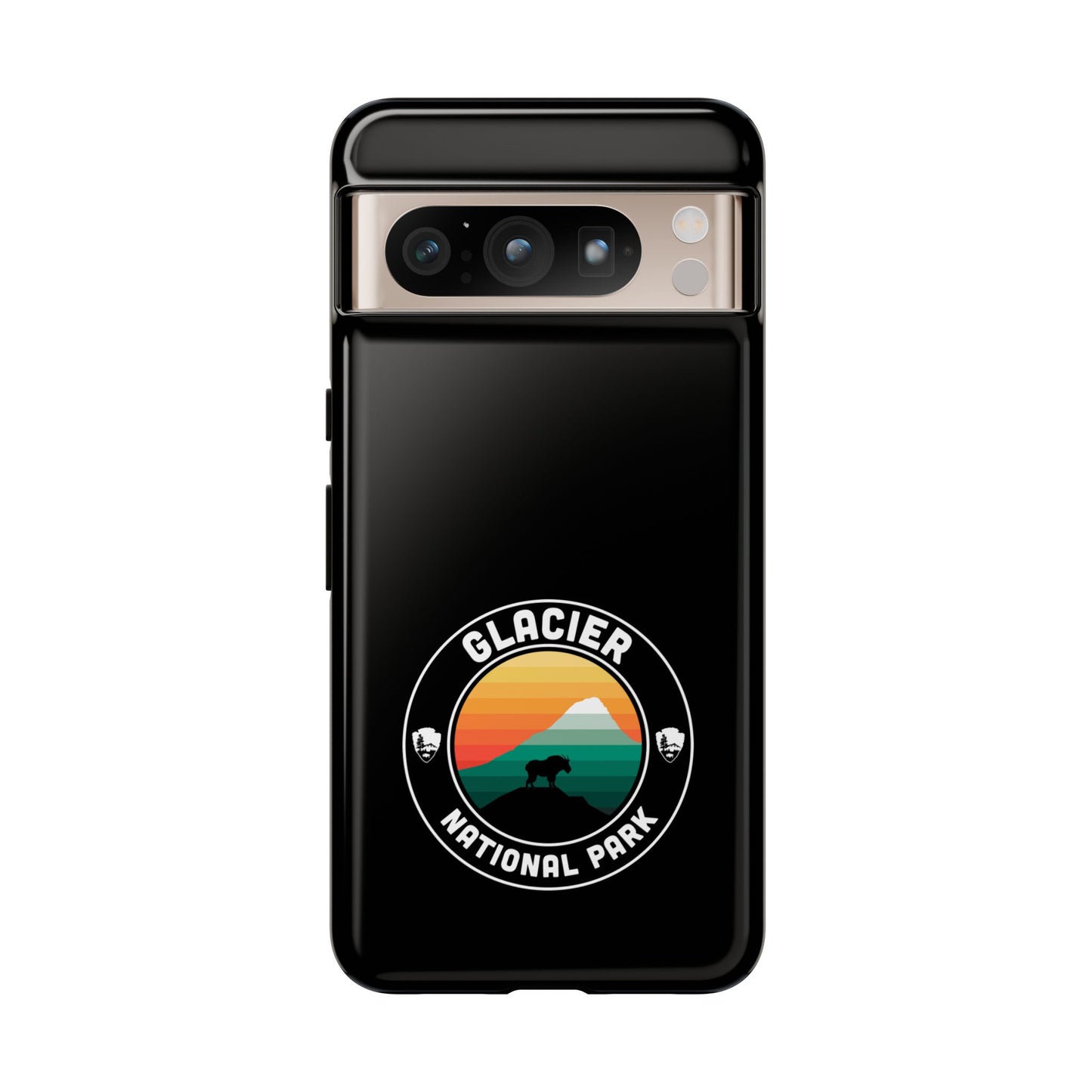 Glacier National Park Phone Case - Round Emblem Design