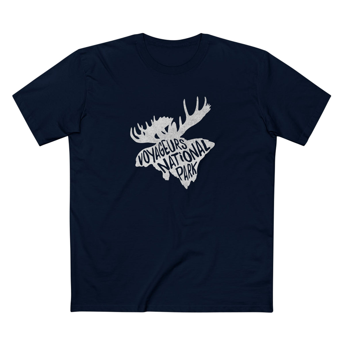 Voyageurs National Park T-Shirt - Moose in Navy