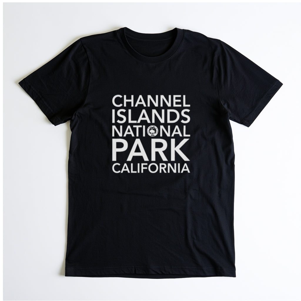 Channel Islands National Park T-Shirt Block Text in Black