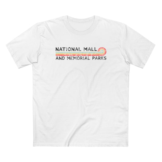 National Mall and Memorial Parks T-Shirt - Vintage Stretched Sunrise in White