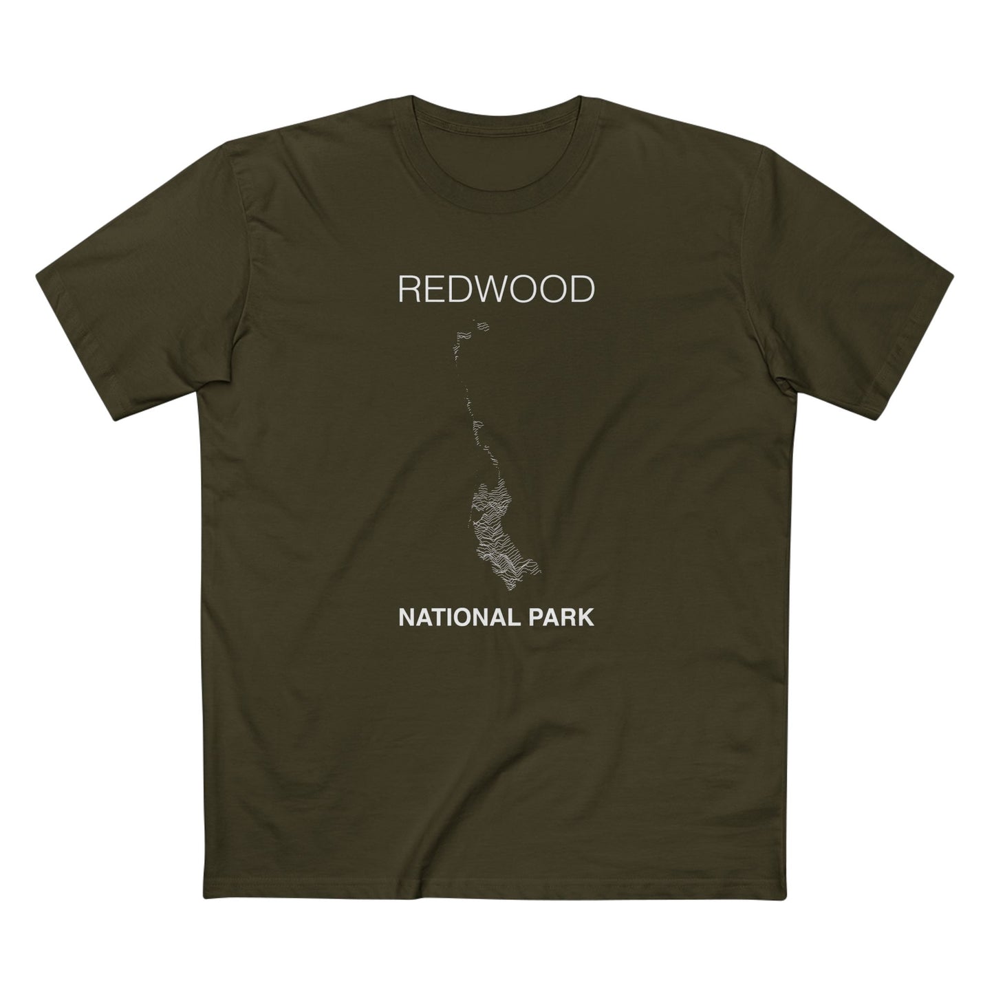 Redwood National Park T-Shirt Lines in Army