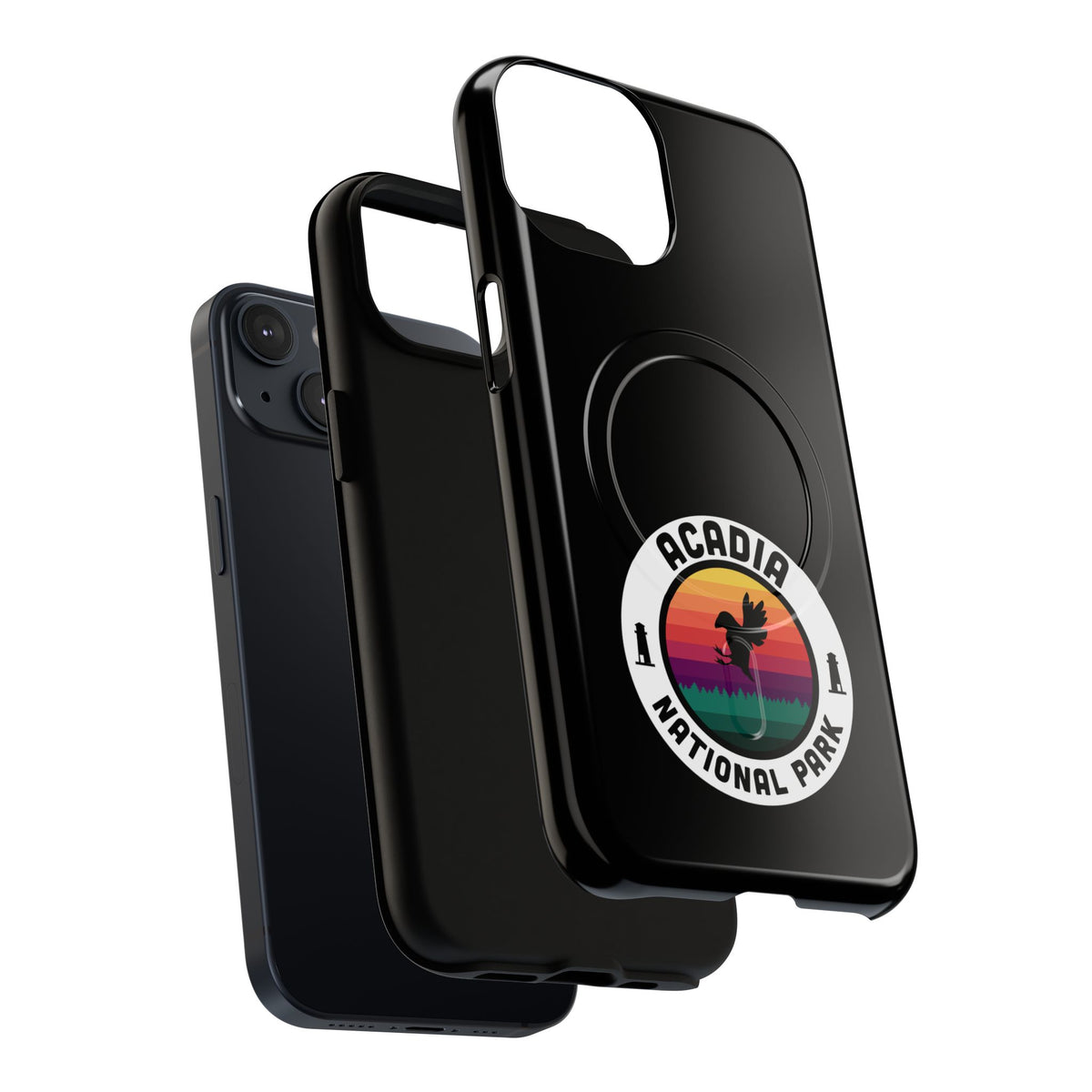 Acadia National Park iPhone Case with MagSafe - Round Emblem Design